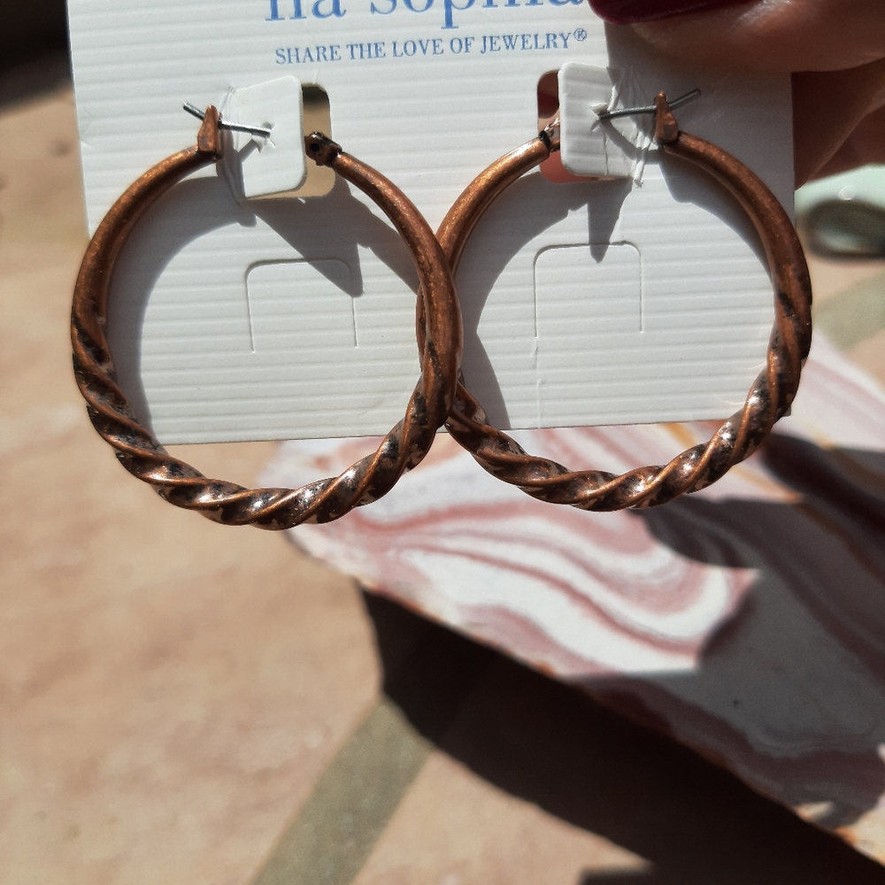 Copper finish hoops